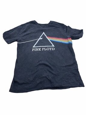 Pink Floyd Prism Graphic T Youth L 10/12 Black Band Shirt Dark Side Of The Moon